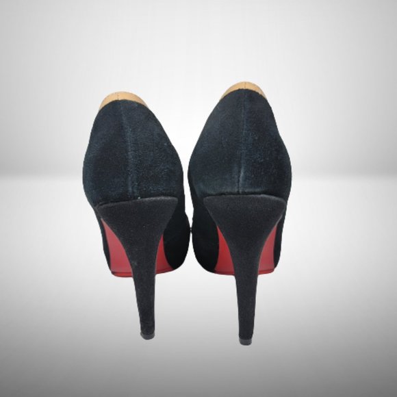 Christian Louboutin Two Tone Leather and Suede Mago Cap Toe Platform Pumps - Picture 6 of 13